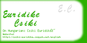 euridike csiki business card